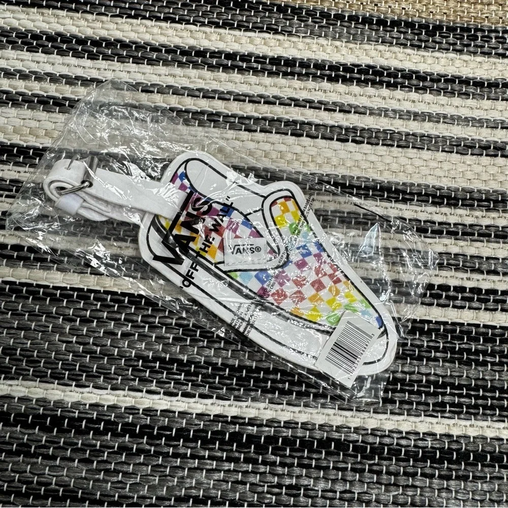 Vans Family Rainbow Checkers Luggage Bag Tag